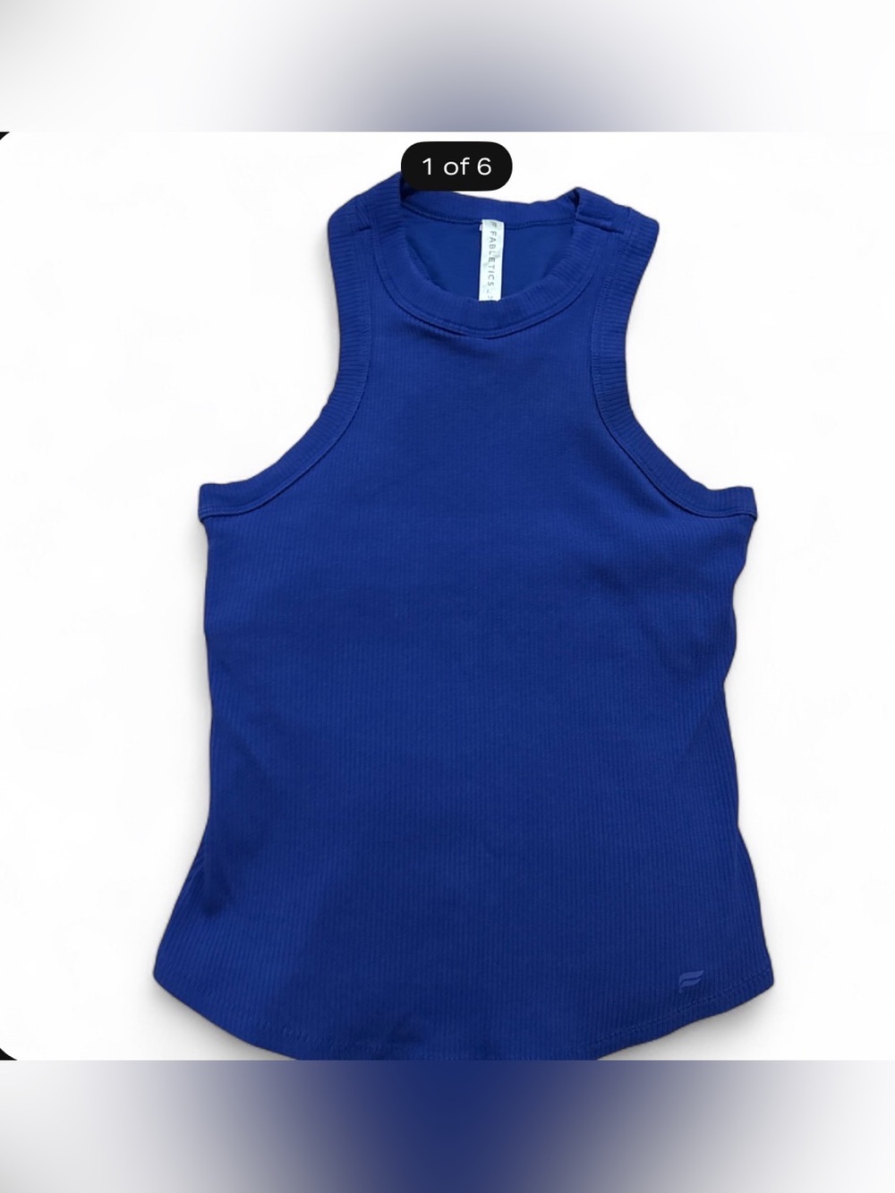 Fabletics Cobalt Ribbed Tank Top
